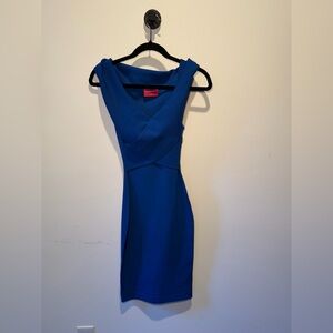 Solace London Royal Blue Cecile Midi Dress